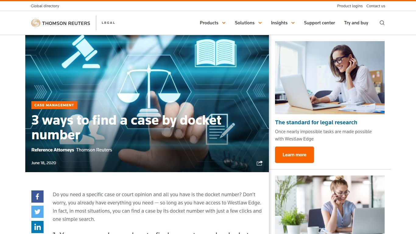 3 ways to find a case by docket number | Legal Blog